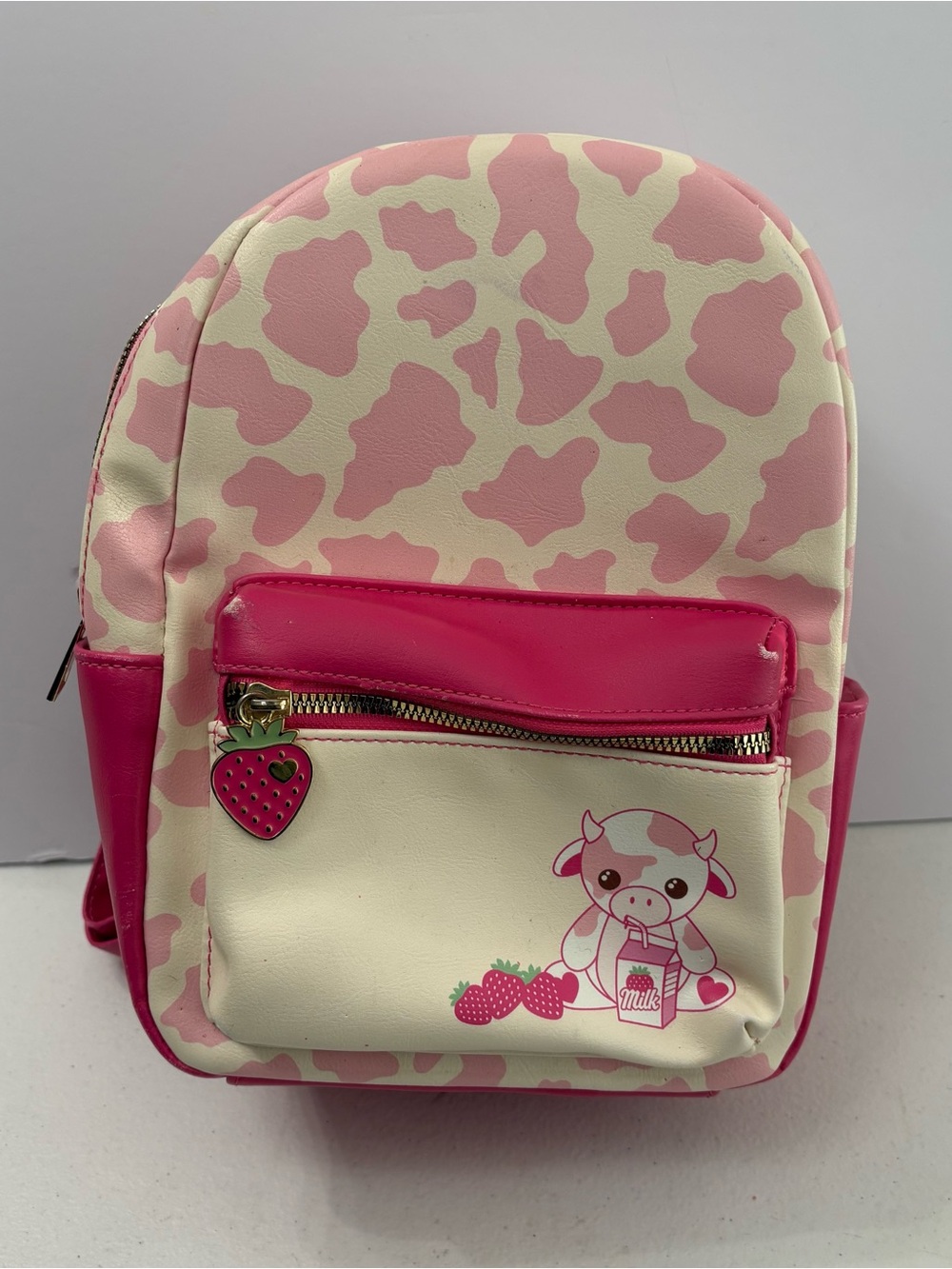 Hot Topic Mini Backpack Strawberry Milk Cow Pink Backpack